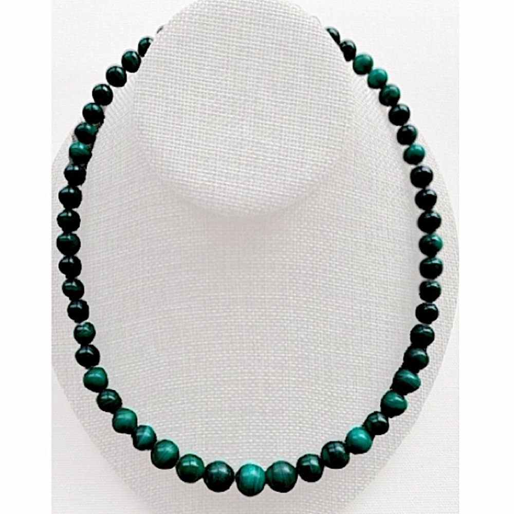 JAY KING DTR DESERT ROSE 925 Malachite Graduated Sterling Silver Necklace